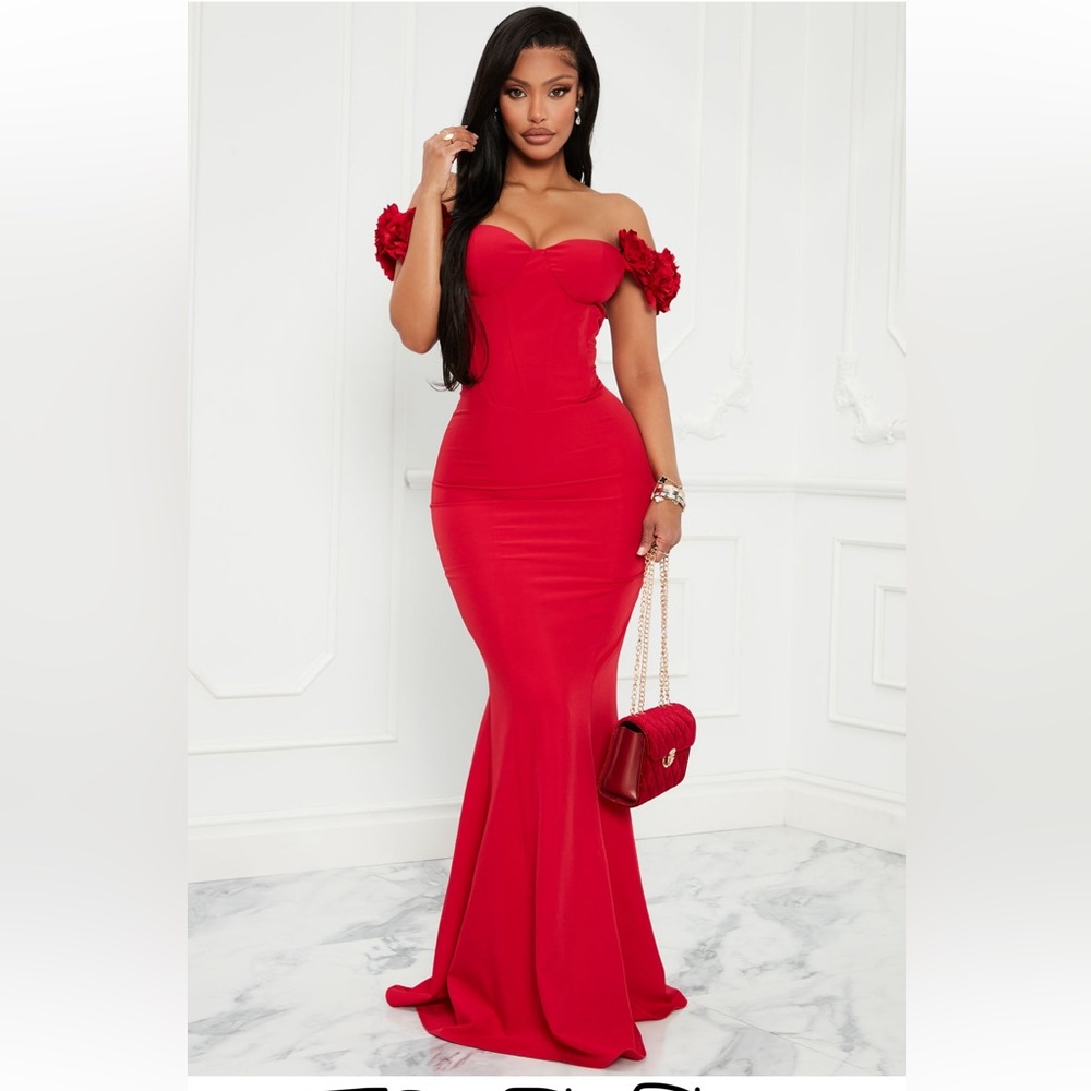 Off Shoulder Long Gown